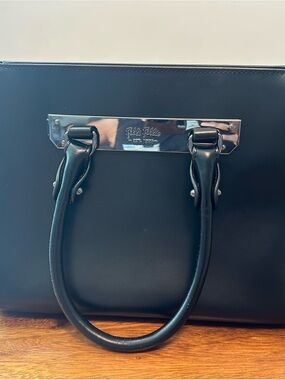 Women’s Folli Follie Large 2-way Black Top Handle Tote w/ Strap
